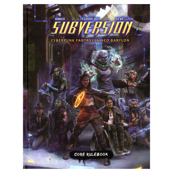 Fragging Unicorn Games Subversion Cyberpunk Fantasy Roleplaying Game