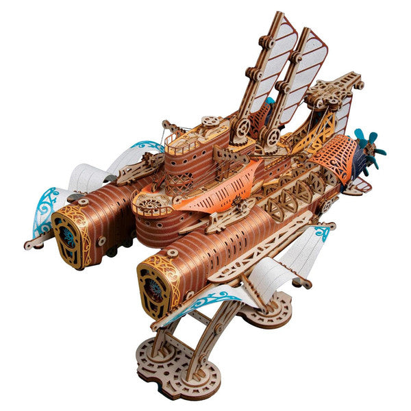 Howcat Mfantasy Airship 20,000 Leagues Copper Wooden Puzzle Main image