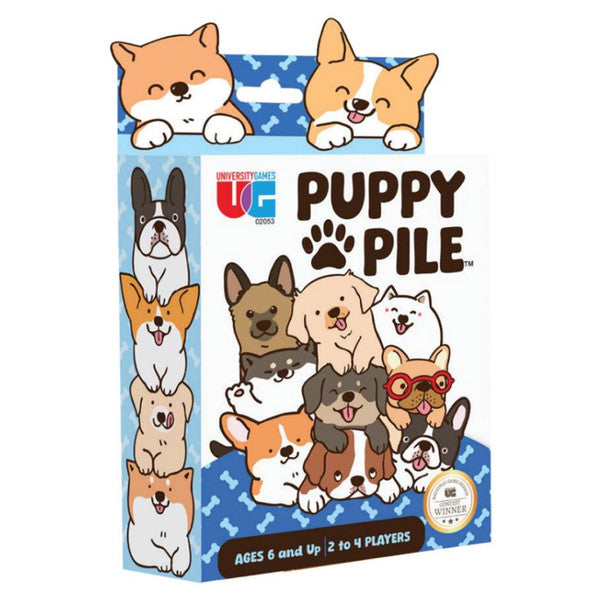 University Games Puppy Pile Fast Paced Card Game Main image