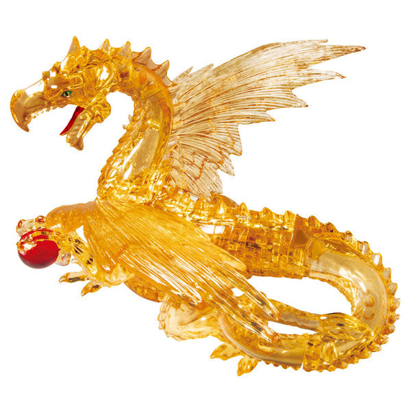 University Games Puzzle 3d Crystal Golden Dragon Deluxe Gold Display