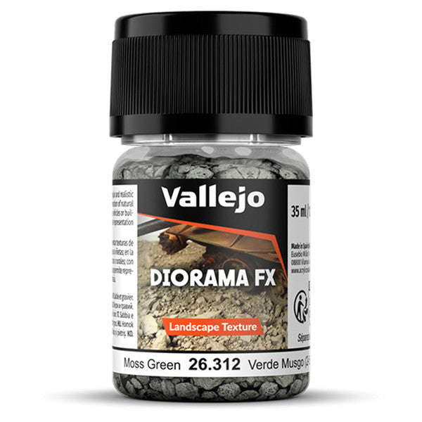 Vallejo Diorama Fx Landscape Moss Green 2-5 Mm 35ml