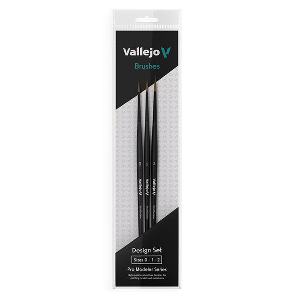 Vallejo Brush Set Design Natural Hair Sizes 0 1 2 Main image