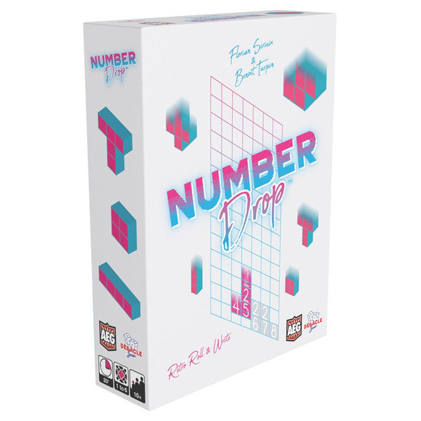 Alderac Entertainment Group Number Drop Retro Roll Write Polyomino Board Game