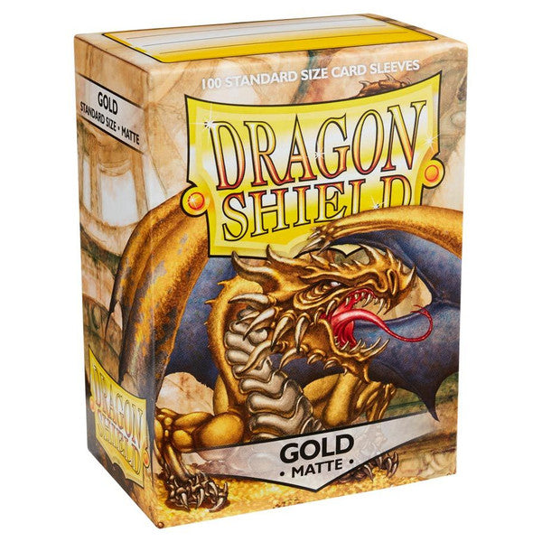 Dragon Shield Magic Deck Protector Matte Gold 100 Standard Size Card Sleeves Main image
