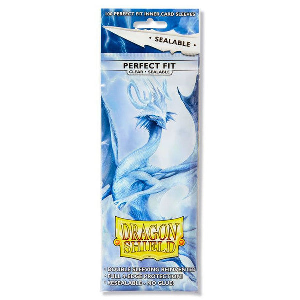 Dragon Shield Perfect Fit Sealable Clear Deck Protector Inner Sleeves 100