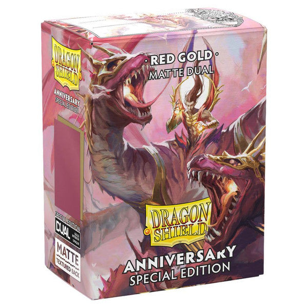 Dragon Shield Deck Protector Dual Matte Pomegranate Gold Card Sleeves