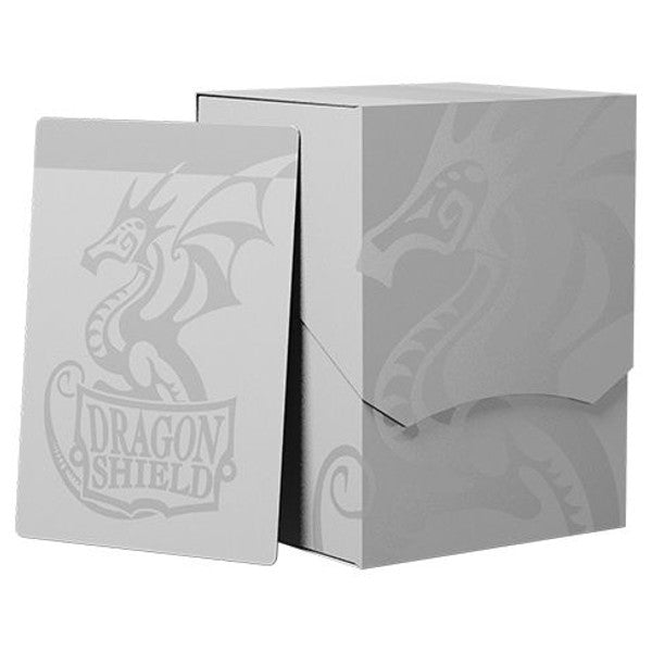 Dragon Shield Deck Box Shell Ashen White Black Durable Sturdy Card Storage