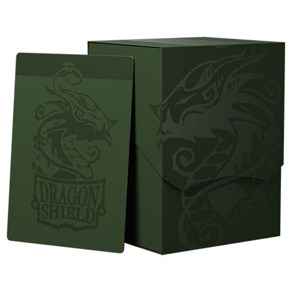 Dragon Shield Deck Box Shell Forest Green Black Durable Sturdy Card Storage