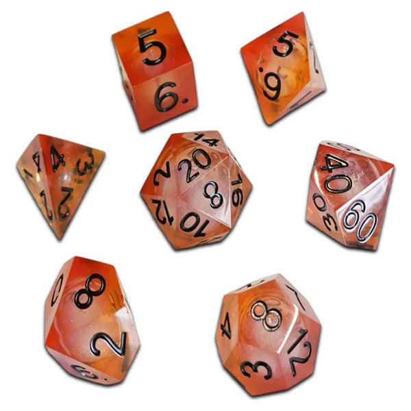 Chronicle RPG Accessories Pty Ltd Ember Molten DND Dice 7-Set Cube