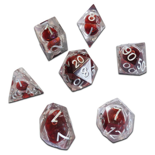 Chronicle RPG Accessories Pty Ltd Masquerade 7-Set Cube Molten Silver