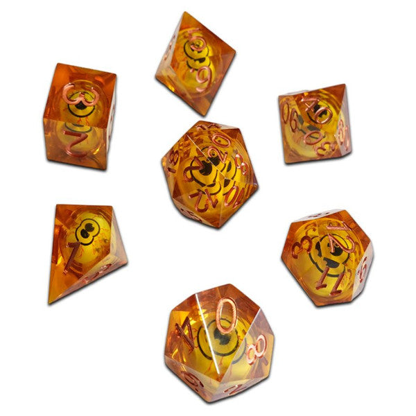 Chronicle RPG Accessories Pty Ltd Icu 7-Set Cube Molten Amber