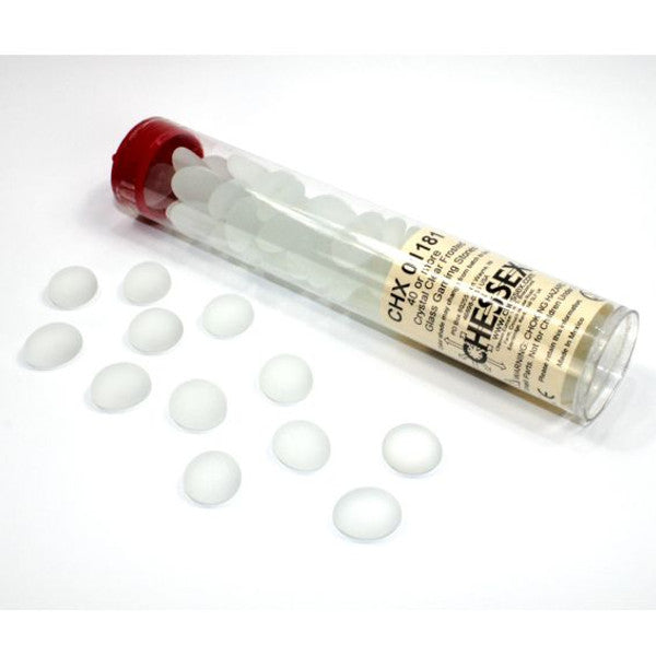Chessex Manufacturing Chessex Glass Stones Tube Crystal Clear Frosted 40 Gaming