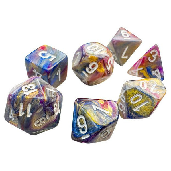 Chessex Manufacturing Mini Festive Carousel White Dice Set 7 Main image