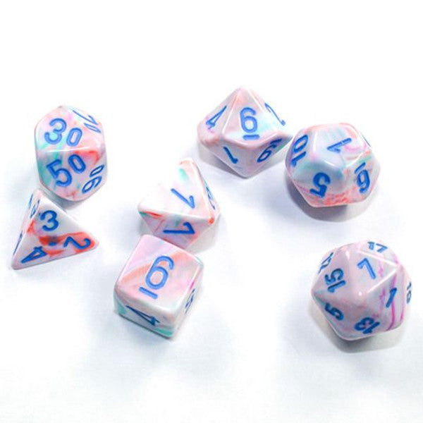 Chessex Manufacturing Blue Plastic Polyhedral Dice Set 7 Mini Main image