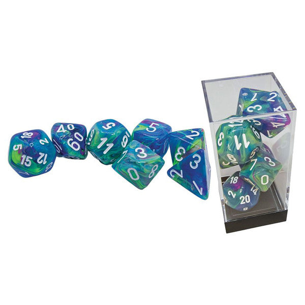Chessex Manufacturing 7-Set Mega Hedrals Festive Waterlily White Main image
