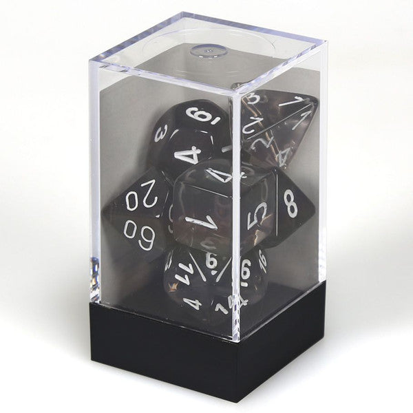 Chessex Manufacturing 7-Set Cube Translucent Smoke White Grey