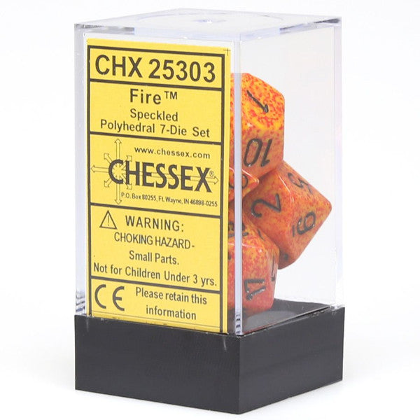 Chessex Manufacturing Multicolor Speckled Fire Polyhedral Dice Set 7-Set