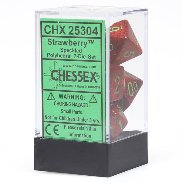 Chessex Manufacturing Pc Speckled Strawberry Polyhedral Dice Set 7-Set
