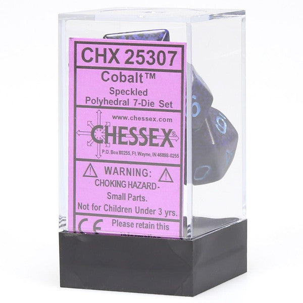 Chessex Manufacturing D10 Speckled Cobalt Polyhedral Dice Set 7-Set Main image