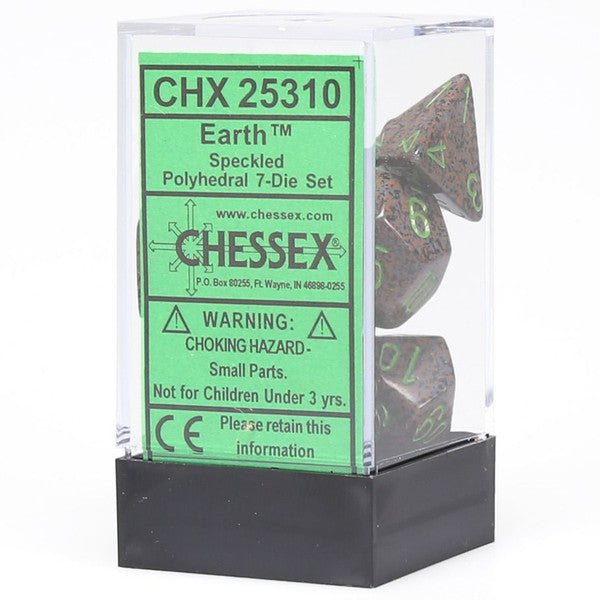 Chessex Manufacturing Multicolor Speckled Earth Polyhedral Dice Set 7-Set