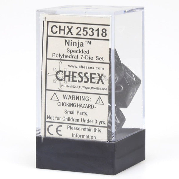 Chessex Manufacturing Set Speckled Ninja Polyhedral Dice Set 7-Set