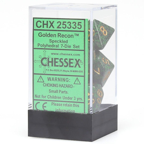 Chessex Manufacturing Speckled Golden Recon Dice 7-Set Cube Main image