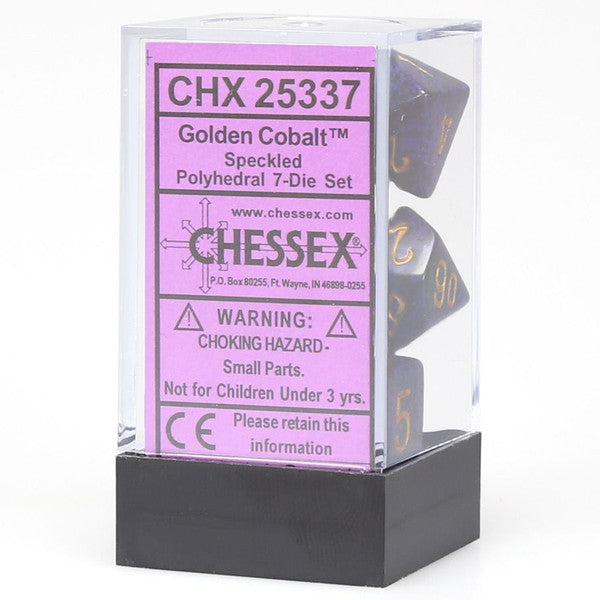 Chessex Manufacturing Speckled Golden Cobalt Dice 7-Set Cube Main image
