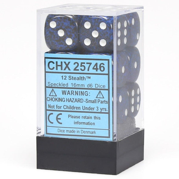 Chessex Manufacturing Dice Speckled Stealth D6 16mm Set 12 Main image