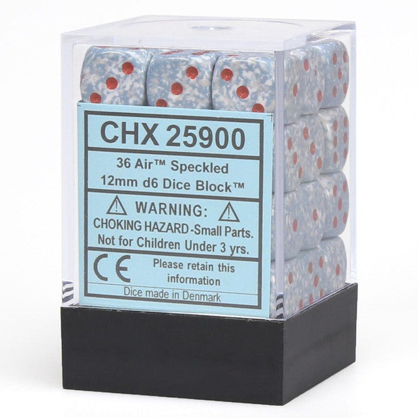 Chessex Manufacturing Speckled Air 12mm D6 Dice Set 36