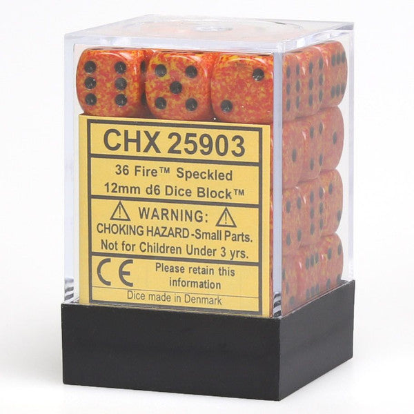 Chessex Manufacturing Speckled Fire 12mm D6 Dice Set 36 Main image