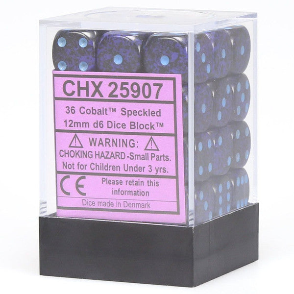 Chessex Manufacturing Speckled Cobalt 12mm D6 Dice Set 36