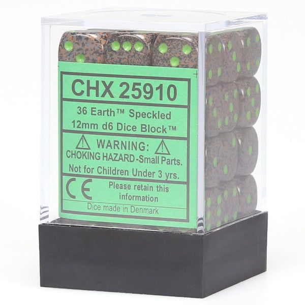 Chessex Manufacturing Speckled Earth 12mm D6 Dice Set 36 Chx25910