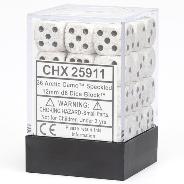 Chessex Manufacturing Speckled Arctic Camo 12mm D6 Dice Set 36