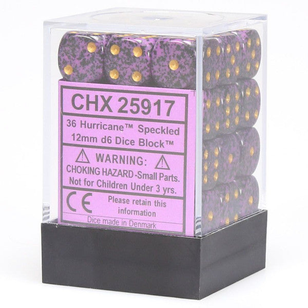 Chessex Manufacturing Speckled Hurricane 12mm D6 Dice Set 36 Chx25917