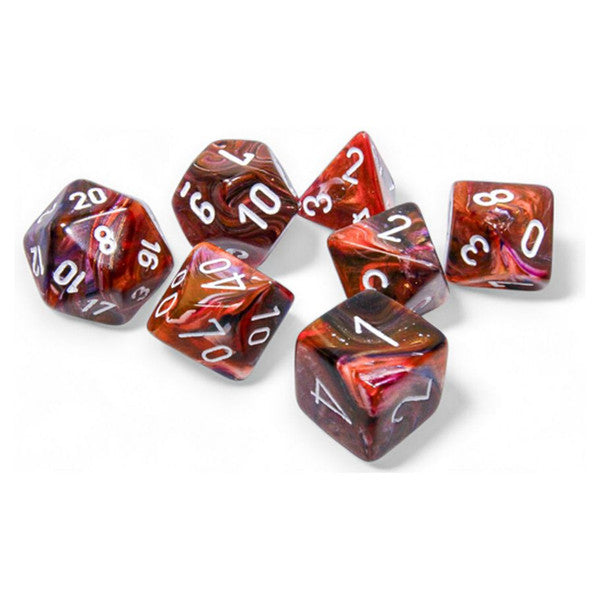 Chessex Manufacturing 7-Die Set Festive Symphony Dice White Numbers Main image