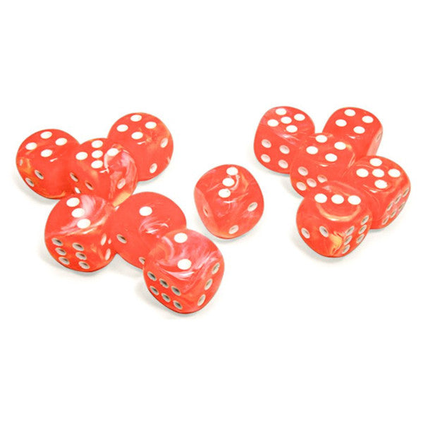 Chessex Manufacturing 16mm Festive Luminary Dahlia White Pips Dice Set Main image