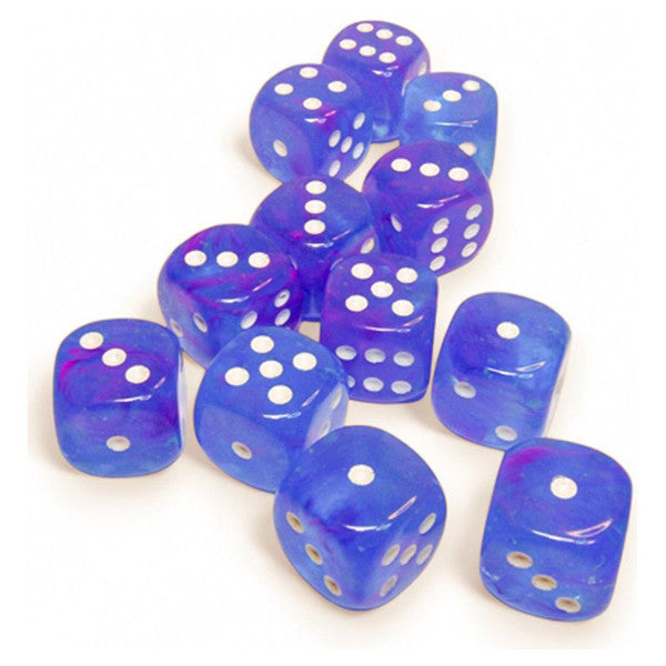 Chessex Manufacturing 16mm Nebula Luminary Aura White Pips Dice Set
