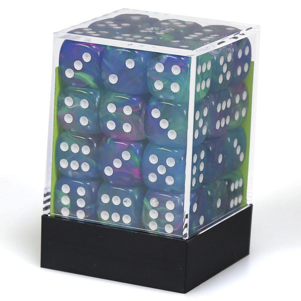 Chessex Manufacturing Chx27946 12mm Festive Waterlily White Dice Set Main image