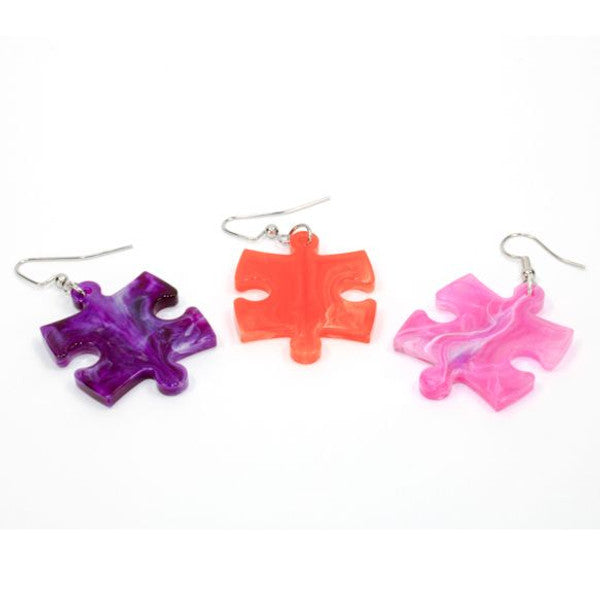 Chessex Manufacturing Hook Earrings Vortex Puzzle Piece Pair Colors Main image