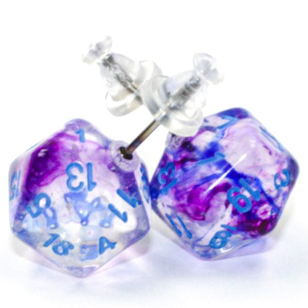 Chessex Manufacturing Stud Earrings Nebula Nocturnal Mini D20 Pair Main image