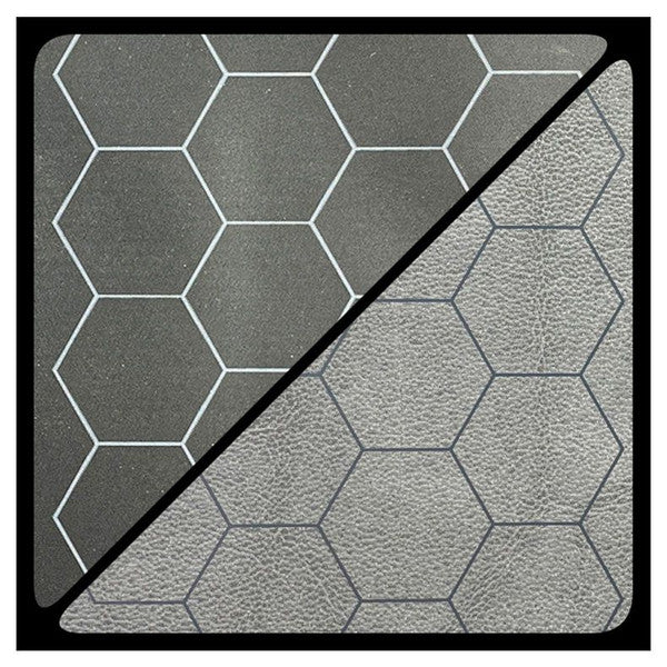 Chessex Manufacturing Battlemat Reversible Black Grey Hexes 1 Inch