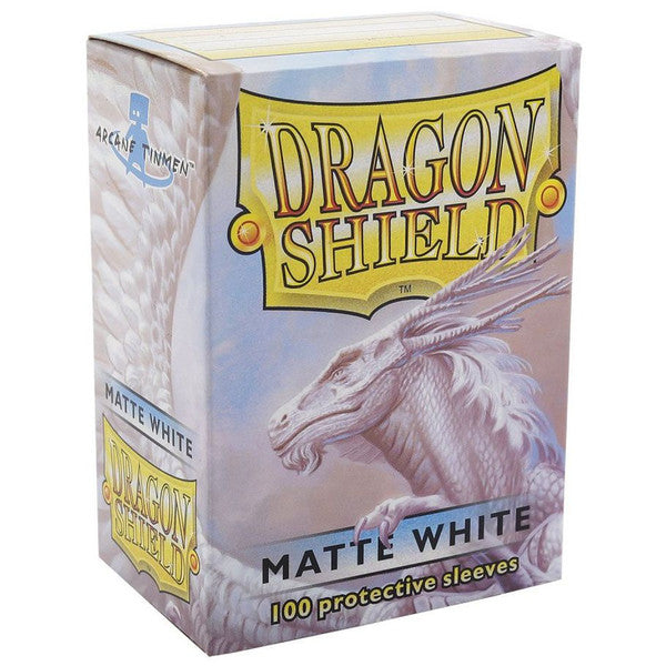 Dragon Shield Card Sleeves Deck Protector Matte White 100 Standard Size