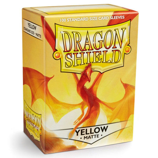 Dragon Shield Magic Deck Protector Matte Yellow 100 Standard Size Card Sleeves