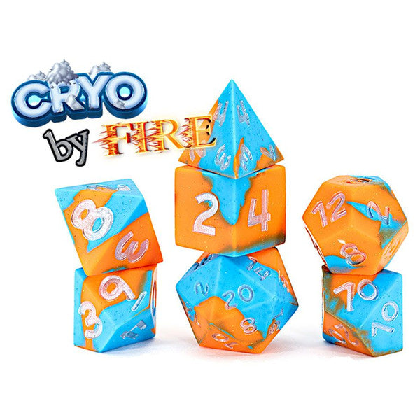 Gate Keeper Games 7-Set Cube Anti-Stress Fire Silicone Dice Main image