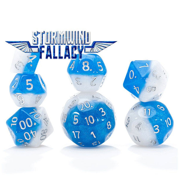 Gate Keeper Games 7-Set Cube Double Dice Stormwind Fallacy Blue Main image