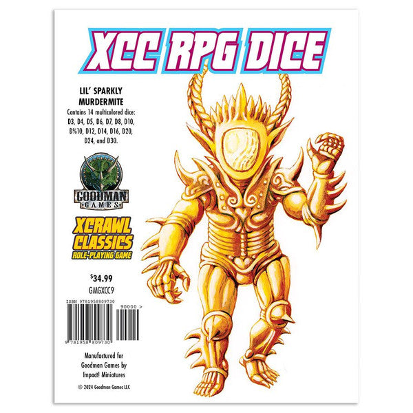 Goodman Games Dice Set 14 Multicolored Dice Xcrawl Classics