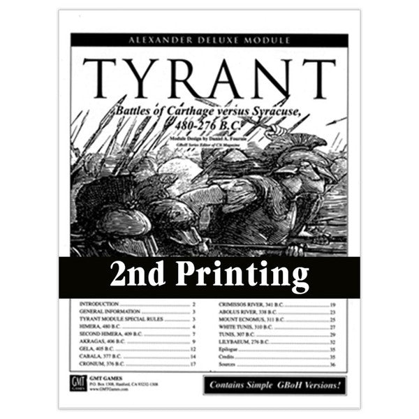 GMT Games Great Battles of Alexander Tyrant Expansion Deluxe Module 2nd Edition Main image