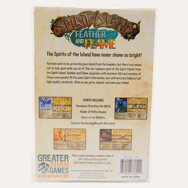 Greater Than Games Spirit Island Feather Flame Foil Panels Component Upgrade