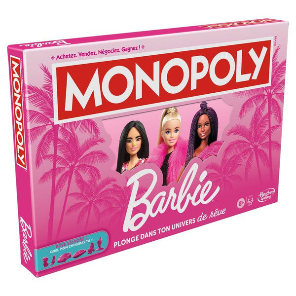 Hasbro Monopoly Barbie Edition Board Game Pink Tokens Main image