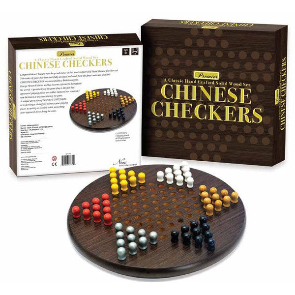 Intex Entertainment Chinese Checkers Premier Wooden Game